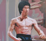 Bruce Lee dans une scène du film " la fureur du dragon "
